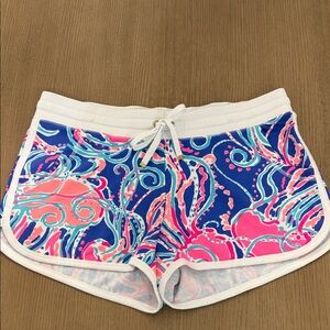 NEW Lilly Pulitzer Chrissy Pink and Blue Shorts with Pockets Size Large
